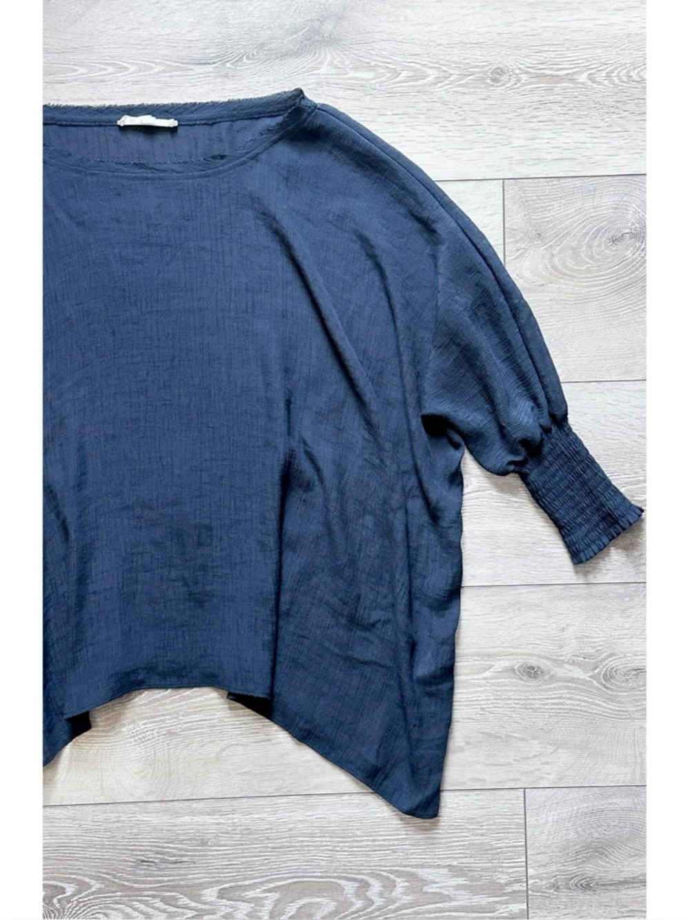 Anthropologie Grade & Gather Asymmetrical Whimsigoth Flowy Black Top